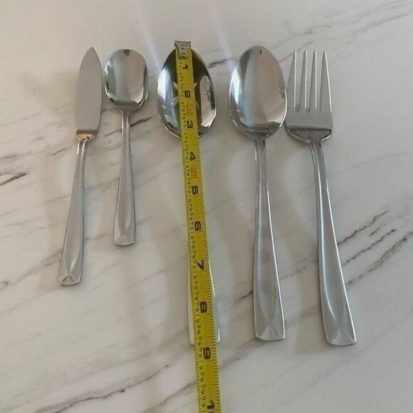 NEW Silver Serving Set Oneida Satin Lincoln 18/0 Stainless Steel Hostess Set 5 - Picture 3 of 5